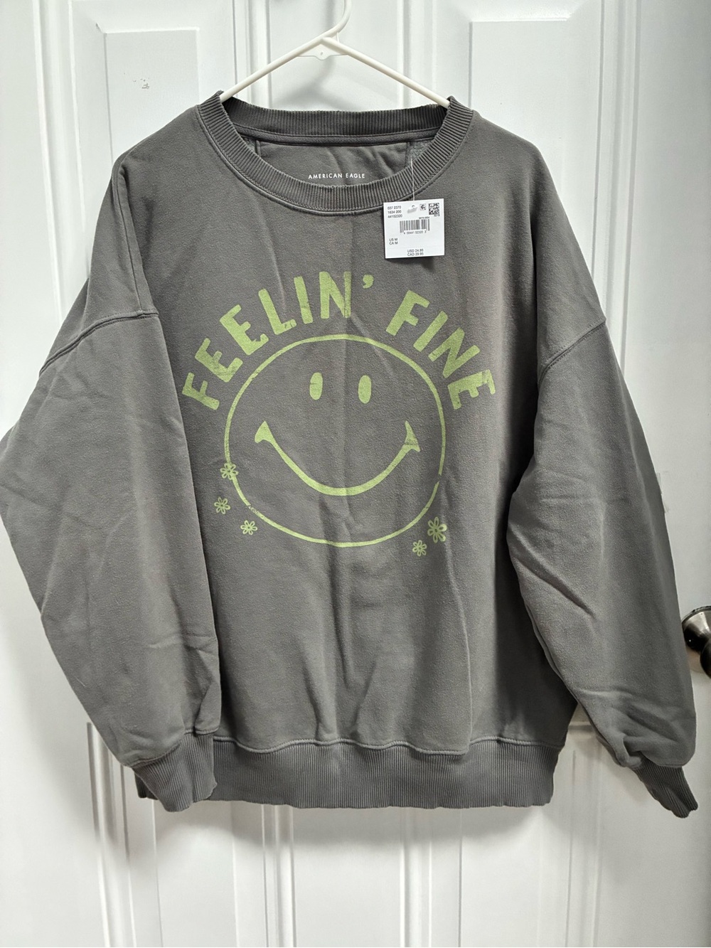 AE Oversized Smiley Graphic
Sweatshirt